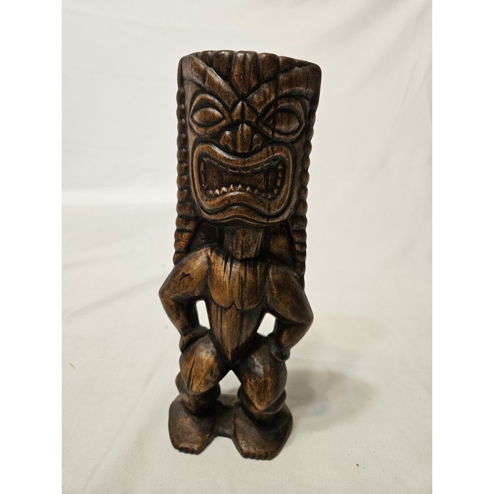 Vintage Treasure Craft of Hawaii 1969 Tiki God Faux Wood ~ Ceramic No 173